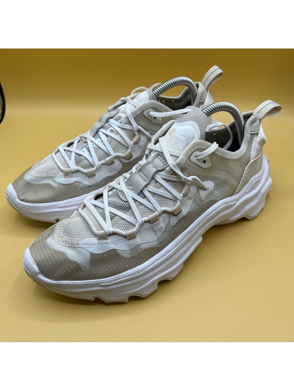 Sorel White and Gray Chunky Sneakers with Modern Design